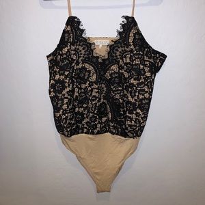 Wayf black and nude bodysuit